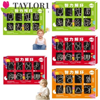 Taylor1 ชุดจิ๊กซอว์โลหะ IQ รูป Montessori Brain Teaser สไตล์เรโทร สําหรับวัยรุ่น