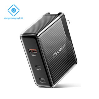Essager 100W GaN USB Type C เครื่องชาร์จเดสก์ท็อป ชาร์จเร็ว หลายพอร์ต ABS + PC สําหรับ IPhone Xiaomi โทรศัพท์ ที่ชาร์จ ปลั๊ก US