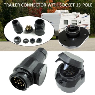 New Trailer Plug With Socket 13-pin Plastic Set Car Trailer Coupling Socket