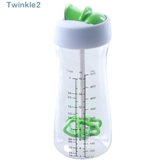 Twinkle ขวดใส่น้ําสลัด ปลอด BPA ความจุขนาดใหญ่ 500 มล. สีเขียว สําหรับห้องครัว