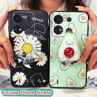 Kickstand TPU Phone Case For Itel A04/A632w Back Cover Durable Soft Case protective Dirt-resistant Cartoon Fashion Design