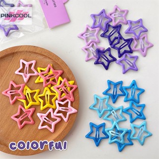 Pinkcool กิ๊บติดผม รูปดาวห้าแฉก ดาว สีแคนดี้ Y2k 90s สําหรับผู้หญิง 10 ชิ้น