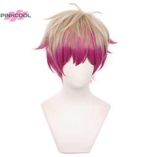 Pinkcool วิกผมคอสเพลย์ ลายการ์ตูนอนิเมะ สีฟ้า