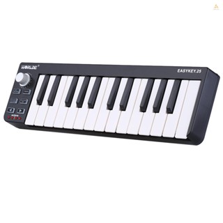 Meily_fun WORLDE Easykey.25 คีย์บอร์ด 25 คีย์ USB MIDI ขนาดเล็ก พกพาง่าย