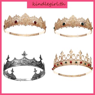King King Crown ที่คาดผม สําหรับผู้ชาย ผู้หญิง งานแต่งงาน ปาร์ตี้ เจ้าชาย Diadem Crownpieces