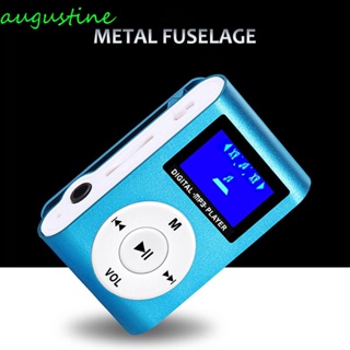 Augustine เครื่องเล่นเพลง MP3 รองรับการ์ด TF 32GB หน้าจอ LCD ขนาดเล็ก สําหรับเล่นกีฬา