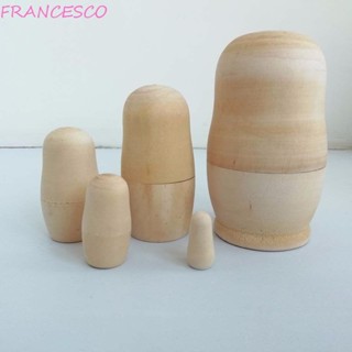 Francesco ตุ๊กตารัสเซีย รังไม้ เครื่องประดับตกแต่งบ้าน DIY ฝึกทักษะ ตุ๊กตา Matryoshka