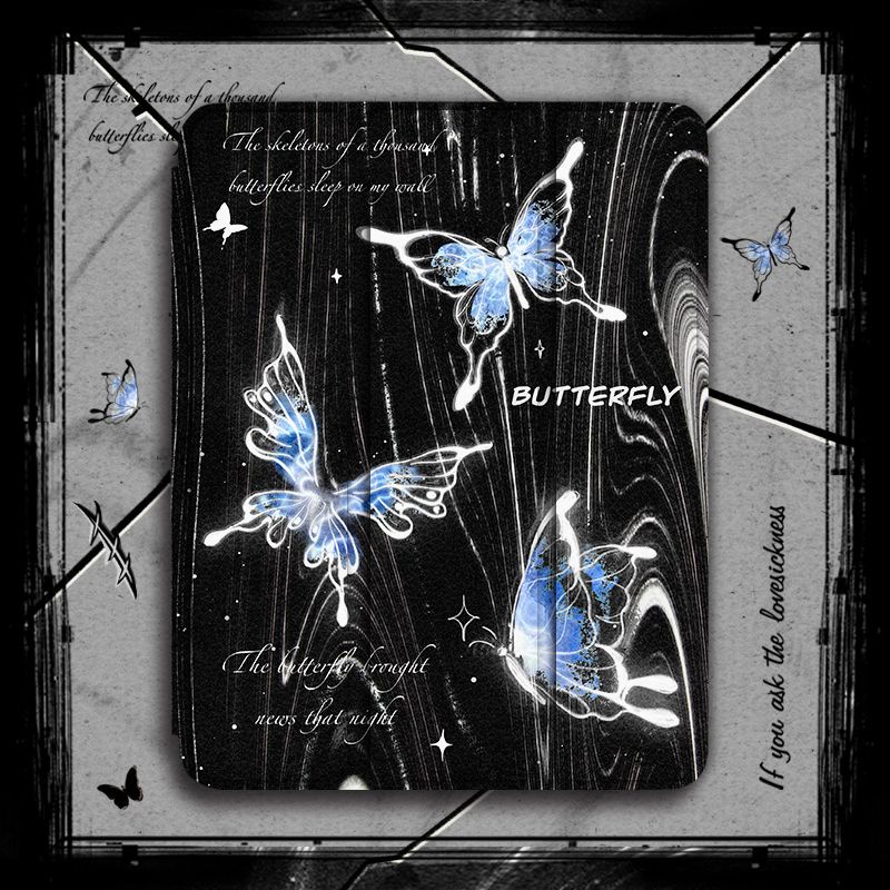 เคส Tpu ลายผีเสื้อ พร้อมช่องใส่ปากกา สําหรับ iPad Air 4 10.9 5 6 Air1 2 9.7 Air4 5 10.9 gen9 8 7 10.2 นิ้ว 10 2022 10.9 iPad 2021