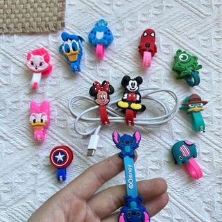 10Pcs Cartoon Disney Headphone Earphone Cable Wire Organizer Cord Holder USB Charger Cable Winder For iPhone Android Data Line