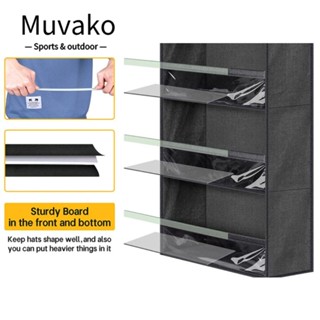 Muvako กระเป๋าจัดเก็บรองเท้า PVC แบบใส 5 ช่อง อเนกประสงค์ หลายชั้น