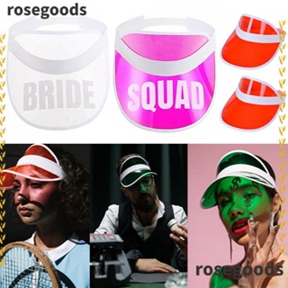 Rosegoods1 หมวกเบสบอล PVC ใส ฤดูร้อน อุปกรณ์เสริมกีฬา หมวกบังแดด