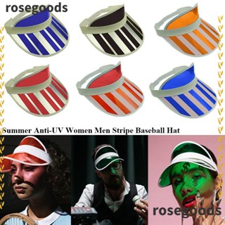 Rosegoods1 หมวกเบสบอลเปล่า สีใส แฟชั่นฤดูร้อน สําหรับผู้หญิง และผู้ชาย