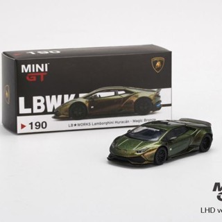 เลขที่ 1: 64 MINIGT โมเดลรถยนต์ 190 Lamborghini LB Hurricane Calf เปลี่ยนสีได้