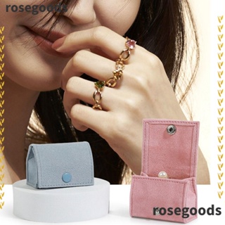 Rosegoods1 กล่องกํามะหยี่ สําหรับใส่เครื่องประดับ ของขวัญ