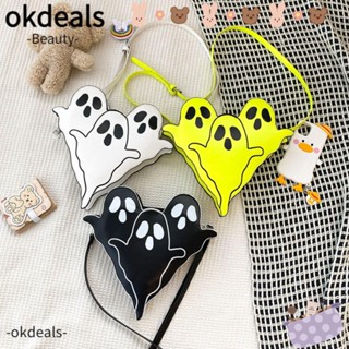 Okdeals กระเป๋าสะพายไหล่ ลายการ์ตูนผีฮาโลวีน สําหรับผู้หญิง