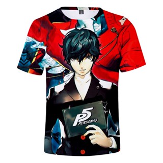 เสื้อยืด พิมพ์ลายอนิเมะ Persona 5 สไตล์ฮาราจูกุ ยอดนิยม 2022