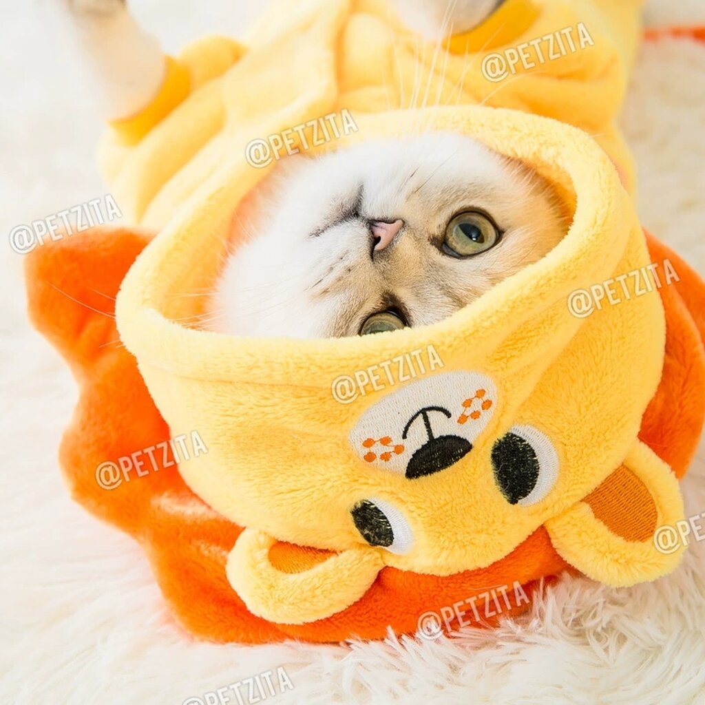 พร้อมส่ง น้องสิงโต ชุดสี่ขาผ้าขนสำลีสำหรับสัตว์เลี้ยง ชุดนอนสัตว์เลี้ยง เสื้อสุนัข หมา เสื้อแมว