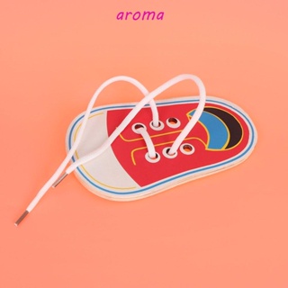 Aroma เชือกผูกรองเท้า ของเล่นเพื่อการศึกษา การเรียนรู้ตลก การสอนมอนเตสซอรี่