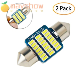 Mayshow หลอดไฟอ่านหนังสือ LED ภายในรถยนต์ DC12V 31 36 39 41 44 มม. COB 3014 6500K สําหรับ 2 ชิ้น