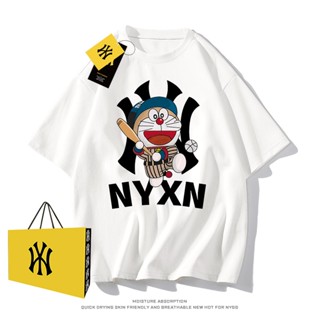 Ny เสื้อยืดลําลอง ผ้าฝ้าย แขนสั้น พิมพ์ลาย สําหรับคู่รัก