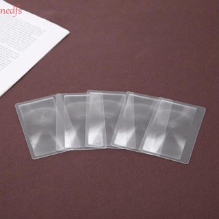 Nedfs แว่นขยาย 3X ทําจากพลาสติก รูปทรงบัตรเครดิต แว่นขยาย แบบใส