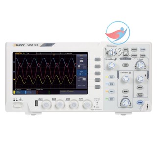 Mif)owon SDS1104 ออสซิลโลสโคปดิจิทัล 4-CH พร้อมหน้าจอ LCD 7 นิ้ว แบบพกพา 100MHz 1GS/s ปลั๊ก UK