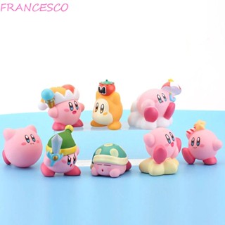 Francesco ฟิกเกอร์ Kirby น่ารัก ของสะสม ฟิกเกอร์ ของเล่น ตุ๊กตาการ์ตูน ของเล่นเด็ก เดสก์ท็อป ตกแต่ง โมเดล ของเล่น