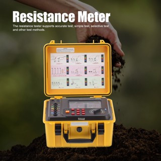 ZhongXiong ETCR3200C เครื่องทดสอบความต้านทานกันน้ำ Double Clamp Ground Resistance Meter เครื่องมือทดสอบ US Plug 100-240V