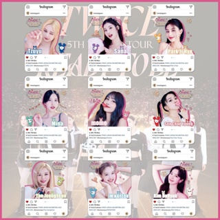 พร้อมส่ง โปสการ์ด PVC แบบใส ลายศิลปินเกาหลี TWICE 9 ชิ้น ต่อชุด