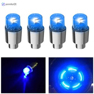 Jen ฝาครอบวาล์วลมยางรถยนต์ Led ตรวจจับแสงอัจฉริยะ และการสั่นสะเทือน 4 ชิ้น