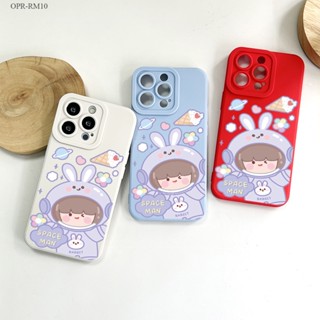 Realme 10 9 9i 8 8i 6i 5 5S 5i Pro Plus Pro+ 4G 5G เคสเรียวมี สำหรับ Space Man เคส เคสโทรศัพท์