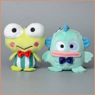 23 Sanrio Hangyodon Keroppi ตุ๊กตาตุ๊กตา ของขวัญสําหรับเด็กผู้หญิง กระเป๋าจี้กบน่ารักยัดไส้ของเล่นสําหรับเด็ก พวงกุญแจตุ๊กตา