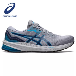 Asics: GT-1000 11 รองเท้าผ้าใบ รองเท้าวิ่ง สีเทา สีน้ําเงินคราม สําหรับผู้ชาย 2e