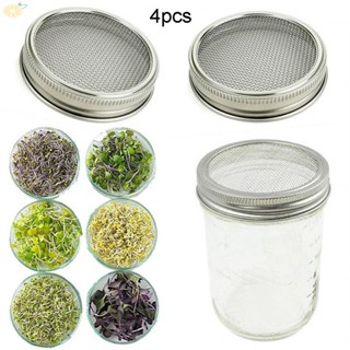 【VARSTR】4pcs Stainless Steel Strainer Sprouting Covers Ideal for Healthy Living