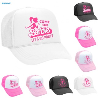 【HODRD】Baseball Cap Trucker Hat Barbie Printed Net Cap Female Girlfriend Party【Fashion】