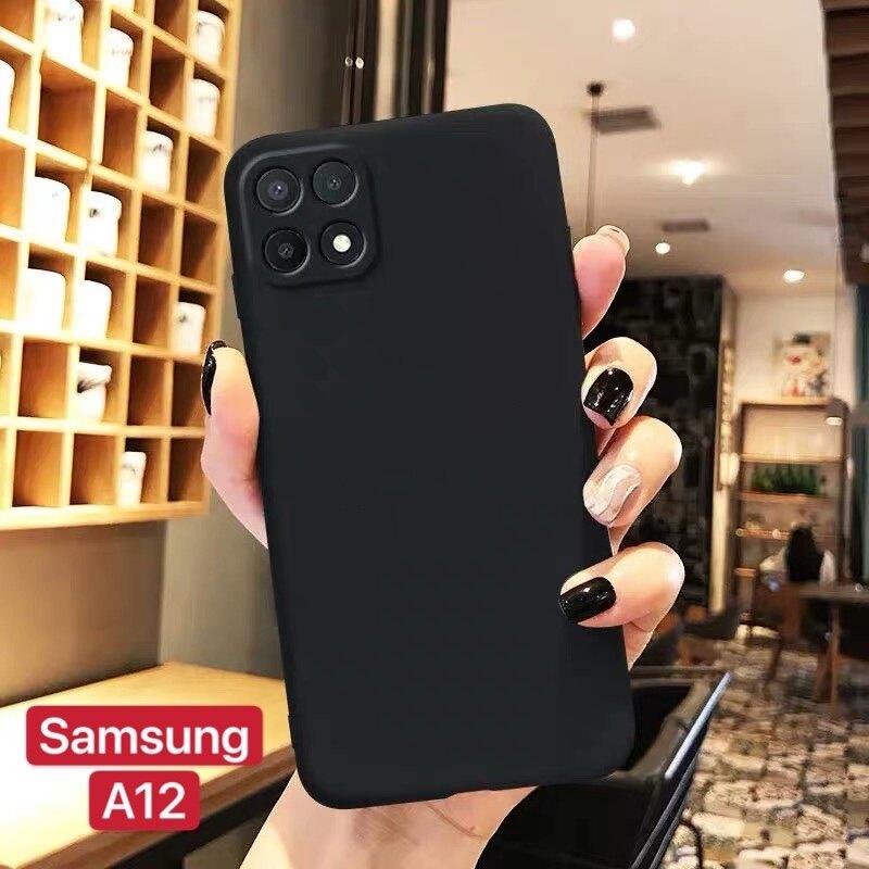 เคส Samsung A14 A12 A03S A04S A13 A23 A53 A73 A22 A02 A02S M52 S21FE S23  เคสซัมซุง เคสซิลิโคนสีดำ เ