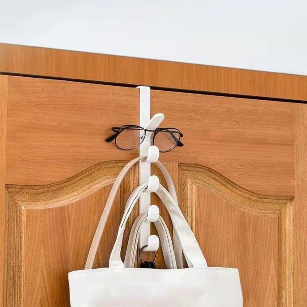 โมลิฮา 1ชิ้นตะขอแขวนประตู,เสื้อผ้าจัดเก็บสะดวกผู้ถือ,ครัวเรือนห้องนอนบ้านอุปกรณ์เสริมราวพลาสติกแขวนชั้นวางเสื้อผ้ากระเป๋าหมวกกระ - รูปที่ 4