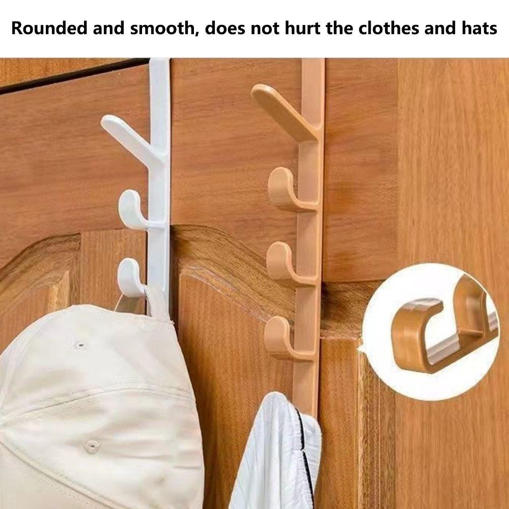 โมลิฮา 1ชิ้นตะขอแขวนประตู,เสื้อผ้าจัดเก็บสะดวกผู้ถือ,ครัวเรือนห้องนอนบ้านอุปกรณ์เสริมราวพลาสติกแขวนชั้นวางเสื้อผ้ากระเป๋าหมวกกระ - รูปที่ 6