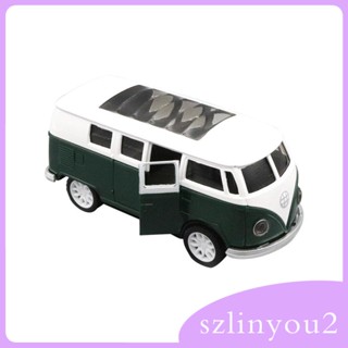 [szlinyou2] โมเดลรถบัสอัลลอย สเกล 1/32 12.5x4.8x5.5 ซม. พร้อมประตูเปิดได้ ของเล่นเสริมการเรียนรู้ สําหรับเด็กผู้ชาย และเด็กผู้หญิง