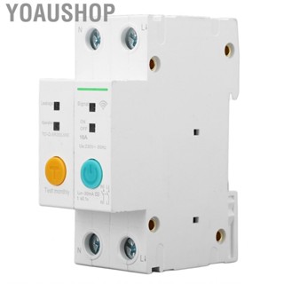 Yoaushop WIFI Circuit Breaker  AC230V 16A Miniature Scene Mode 30mA Leakage Protection  APP Monitoring for Home Electrical System