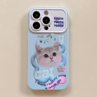 เคสโทรศัพท์มือถือ ซิลิโคนนุ่ม ลายแมวน่ารัก สําหรับ Iphone 11 Max 14pro 13pro 12 7p 9IEO