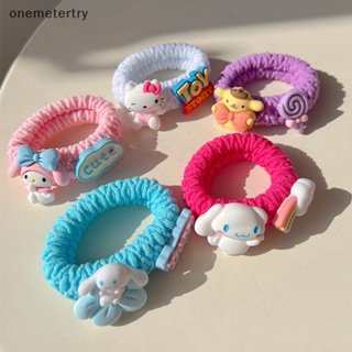 SANRIO Onem ยางรัดผม ลายการ์ตูน Hello Kitty Melody Cinnamoroll Pompom Purin Kawaii เข้ากับทุกการแต่งกาย สําหรับเด็กผู้หญิง