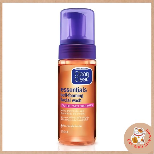 คลีน แอนด์ เคลียร์ โฟมล้างหน้า เซลฟ์โฟมมิ่ง เฟเชียล วอช 150 ml