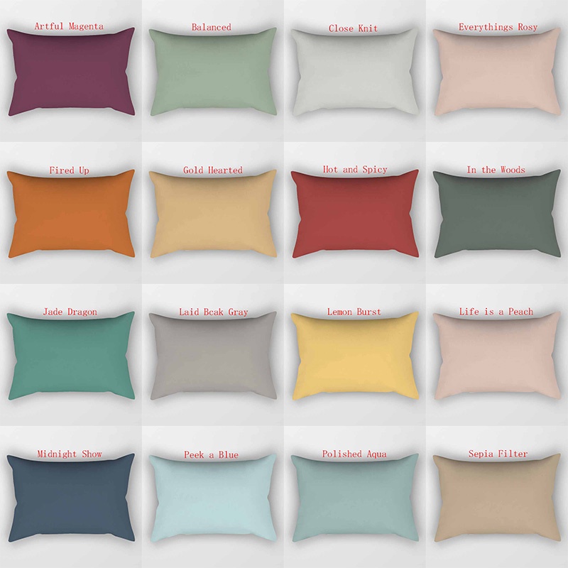 ปลอกหมอน ผ้ากํามะหยี่ ทรงสี่เหลี่ยมผืนผ้า คุณภาพสูง 20 สี