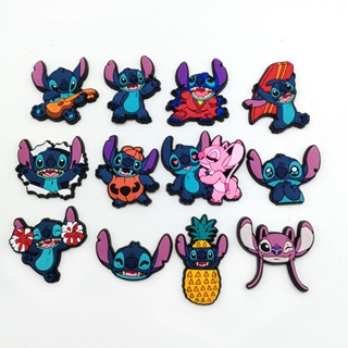 【New Stitch Series】ใหม่ ตัวติดรองเท้า PVC ลายการ์ตูน Stitch Graffiti Croc Jibz น่ารัก สําหรับตกแต่งสวน DIY