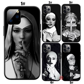 Pj87 เคสโทรศัพท์มือถือแบบนิ่ม ลาย Sister Nun สําหรับ iPhone 13 12 Pro Max Mini XS Max X