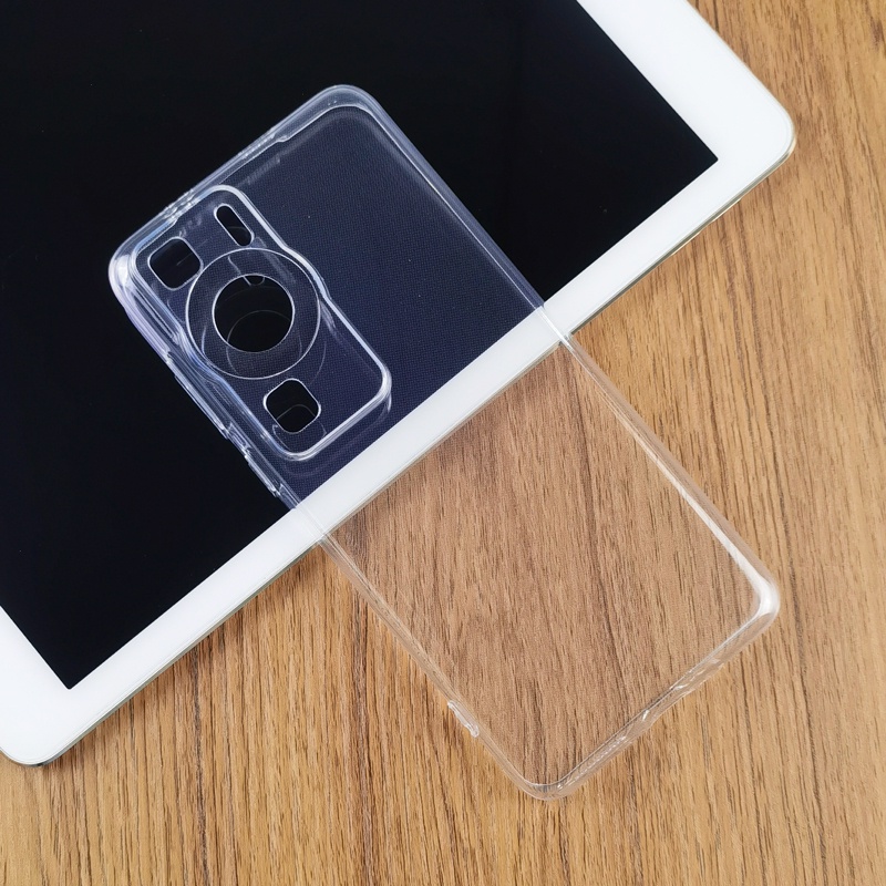 สําหรับ Huawei P60 Art Pro P60Pro P60Art Slim Crystal Clear โปร่งใส Soft TPU กลับกรณีป้องกันผิวกล้อง