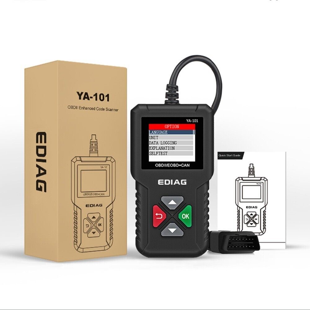 EDIAG YA101 เครื่องอ่านรหัส OBDII/EOBD ทดสอบแบตเตอรี่ YA-101 เครื่องมือวินิจฉัยอัตโนมัติ Graph Datas