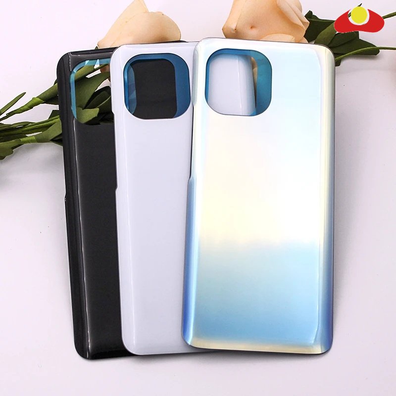 สําหรับ Xiaomi Mi 11 M2011K2C M2011K2G ฝาหลังแบตเตอรี่ 3D แผงกระจก Mi 11 ด้านหลังแบตเตอรี่กรณีกาวเปล