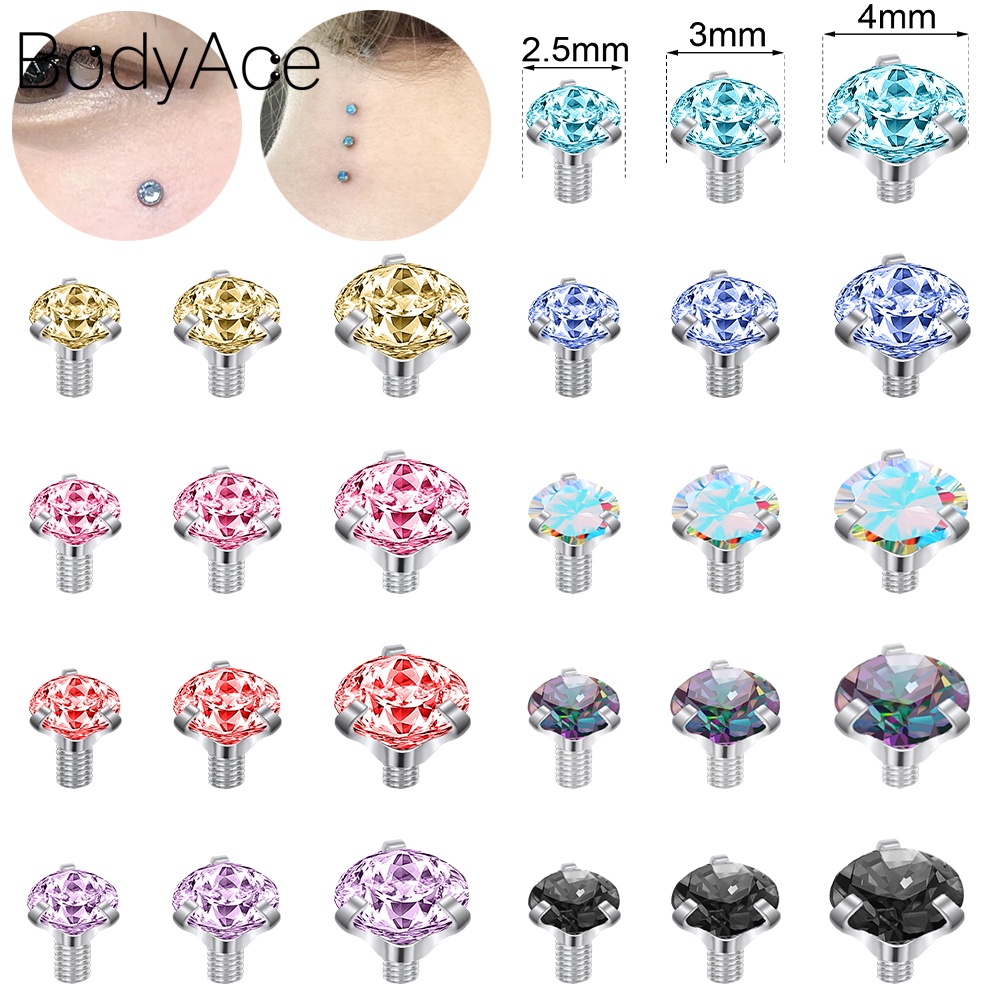 Bodyace จิวเจาะจมูก สเตนเลส รูปหน้ายิ้ม 1 ชิ้น